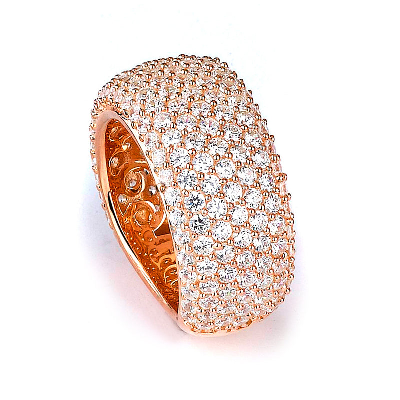 Sterling silver micro-pave CZ band