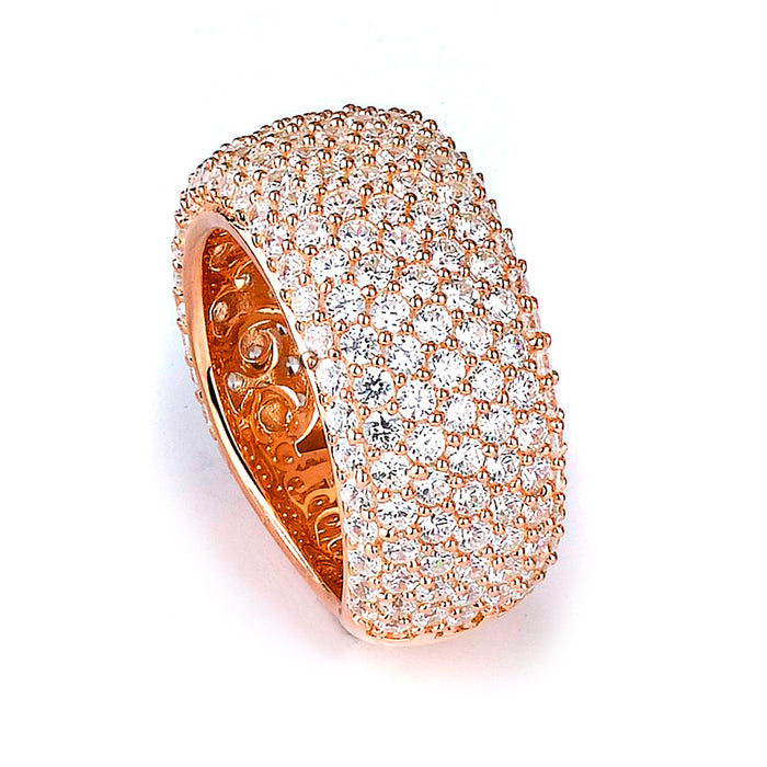 Sterling silver micro-pave CZ band