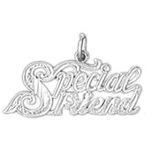 Special Friend Charm Pendant 14k Gold