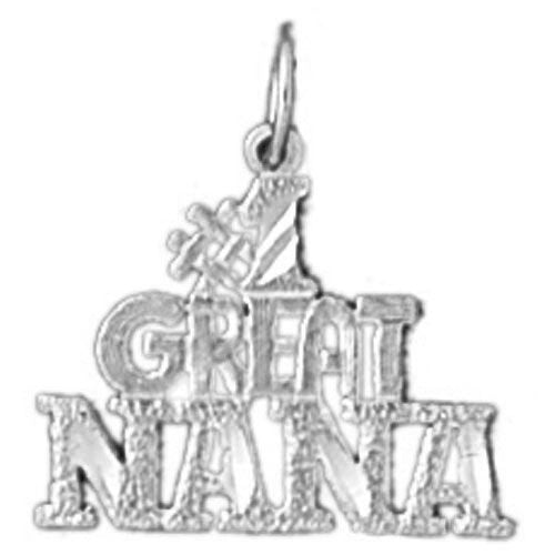 Number One Great Nana Charm Pendant 14k Gold