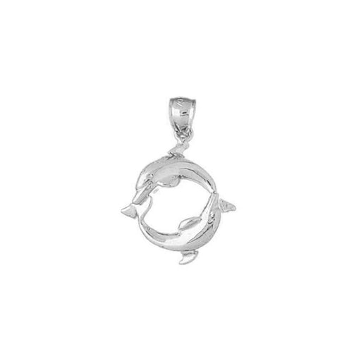 Dolphin Charm Pendant 14k Gold