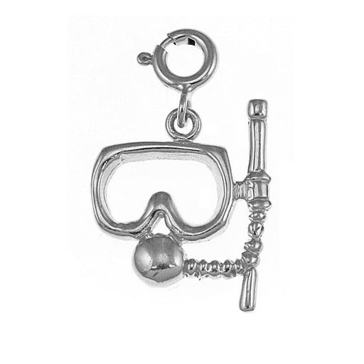 Scuba Diving Diver's Mask Charm Pendant 14k Gold