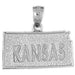 Kansas State Charm Pendant 14k Gold