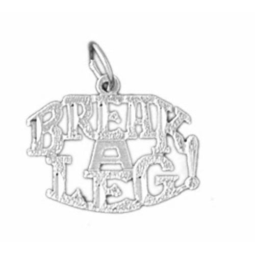 Break A Leg Charm Pendant 14k Gold