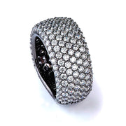 Sterling silver micro-pave CZ band