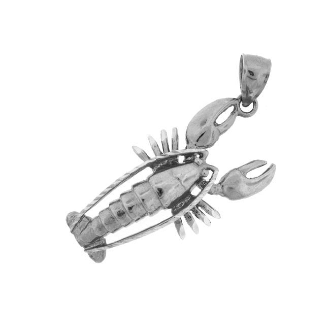 Lobster Charm Pendant 14k Gold