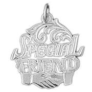 Special Friend Charm Pendant 14k Gold