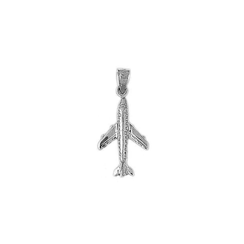 3D Airplane Jet Charm Pendant 14k Gold