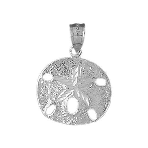 Sand Dollar Sea Urchins Charm Pendant 14k Gold