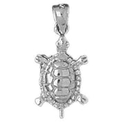 Turtle Charm Pendant 14k Gold