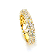 Sterling silver micro-pave CZ band