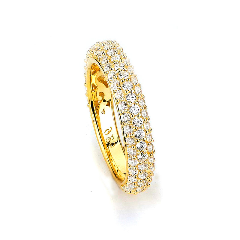 Sterling silver micro-pave CZ band