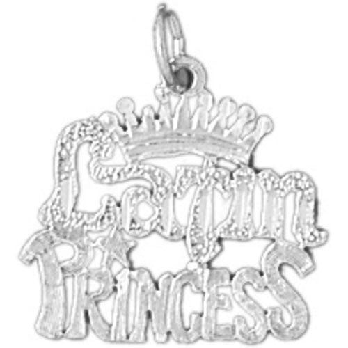 Latin Princess Charm Pendant 14k Gold