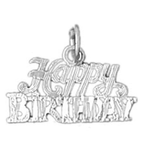 Happy Birthday Charm Pendant 14k Gold