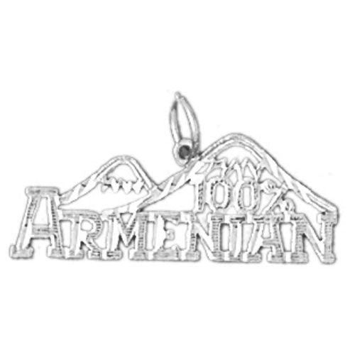 One Hundred Per Cent Armenian Charm Pendant 14k Gold