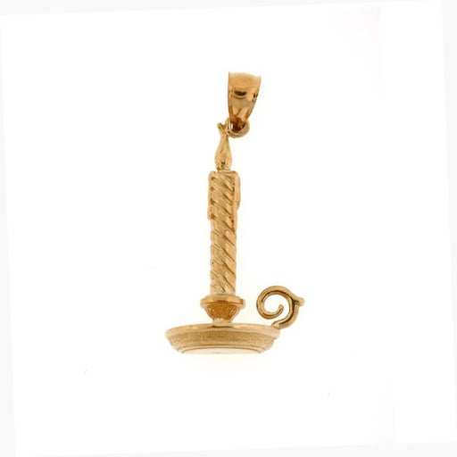 Candle Charm Pendant 14k Gold