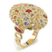 Sterling silver multi-color CZ ring