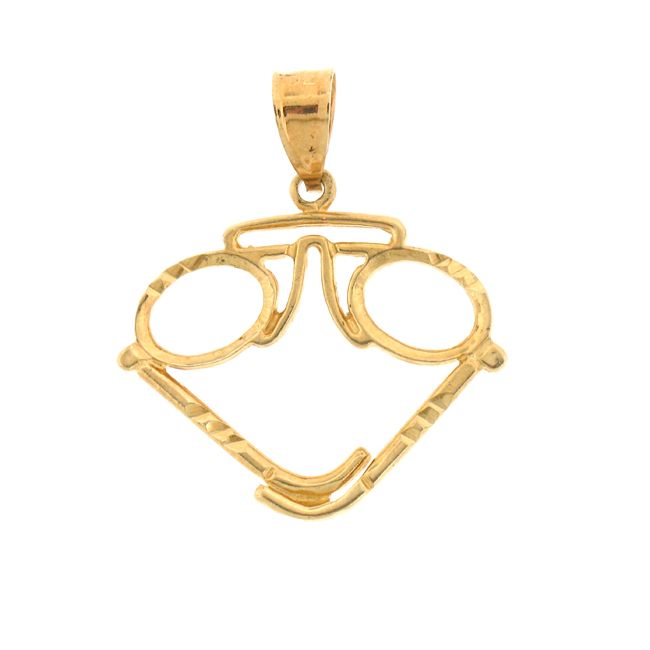 Eyeglasses Charm Pendant 14k Gold