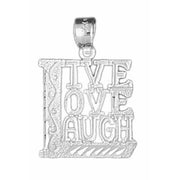 Live Love Laugh Charm Pendant 14k Gold
