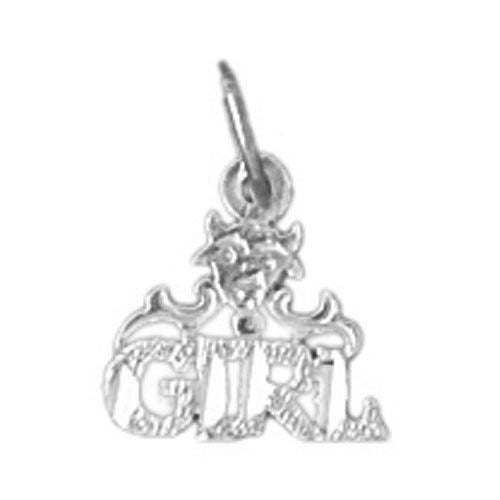 Girl Charm Pendant 14k Gold