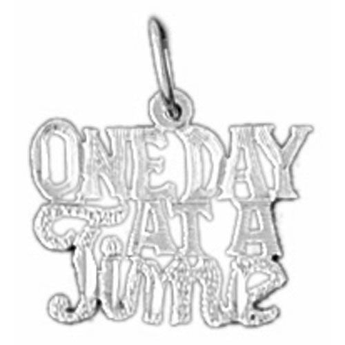 One Day At A Time Charm Pendant 14k Gold