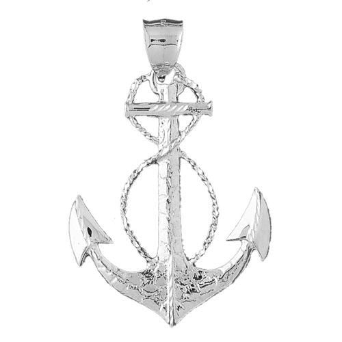 Ship Anchor Charm Pendant 14k Gold