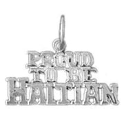 Proud To Be Haitian Charm Pendant 14k Gold