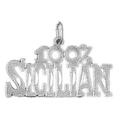 One Hundred Per Cent Sicilian Charm Pendant 14k Gold