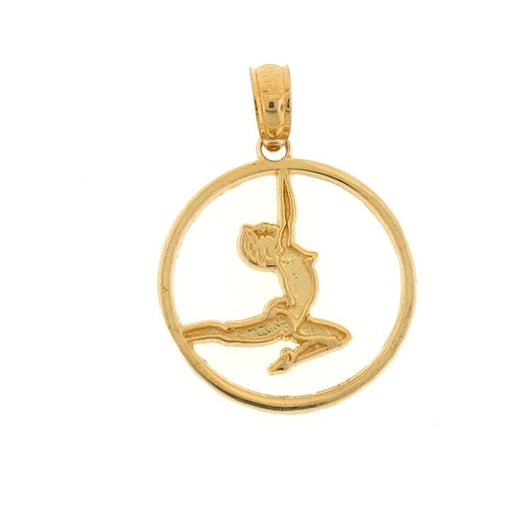 Exercise Charm Pendant 14k Gold