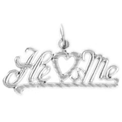 He Loves Me Charm Pendant 14k Gold