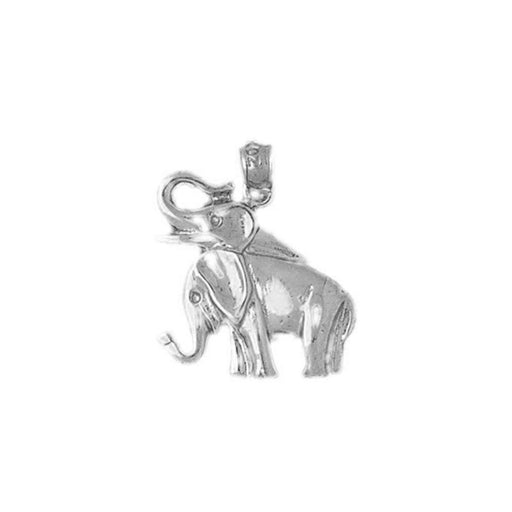 Elephants Charm Pendant 14k Gold