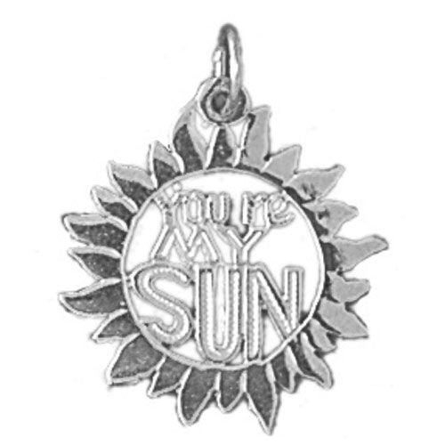 You Are My Sun Charm Pendant 14k Gold