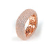 Square sterling silver micro-pave CZ ring Rose Gold