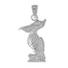 Pelican Bird Charm Pendant 14k Gold