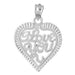 I Love You Charm Pendant 14k Gold