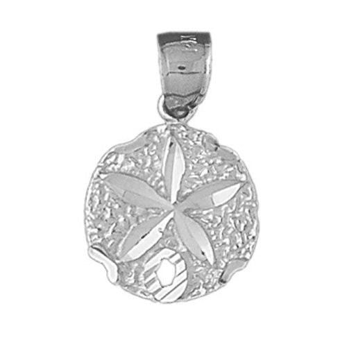 Sand Dollar Sea Urchins Charm Pendant 14k Gold