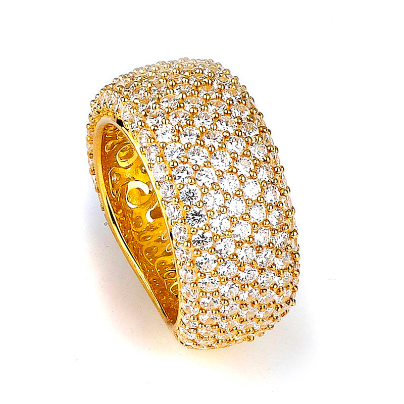 Sterling silver micro-pave CZ band