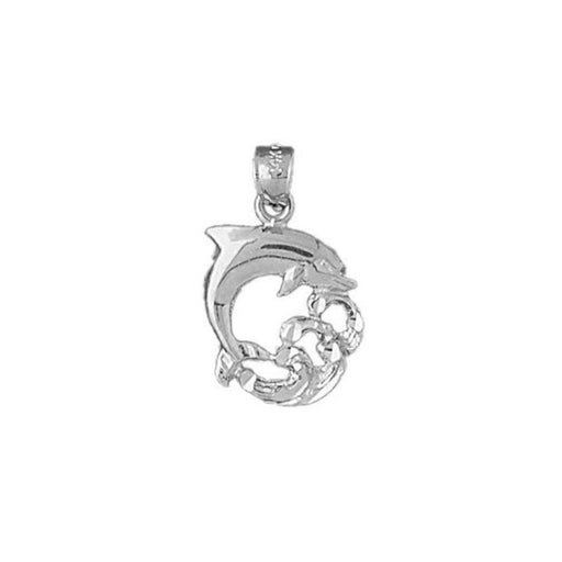 Dolphin Charm Pendant 14k Gold