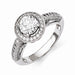 Sterling Silver Cubic Zirconia Brilliant Embers Engagement Ring