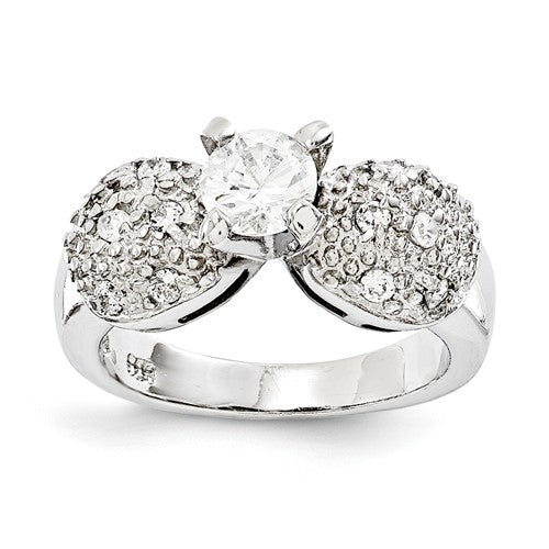 Sterling Silver Fashionable Cubic Zirconia Ring