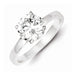 Sterling Silver Round Cut Polished CZ Ring